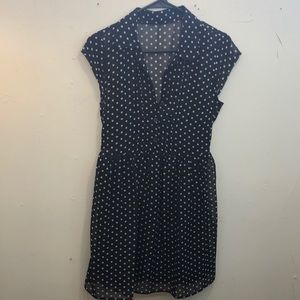 Black polka dot dress